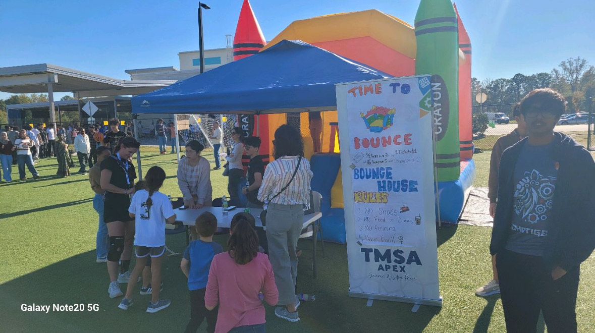Fall Festival outdoor bounce house booth